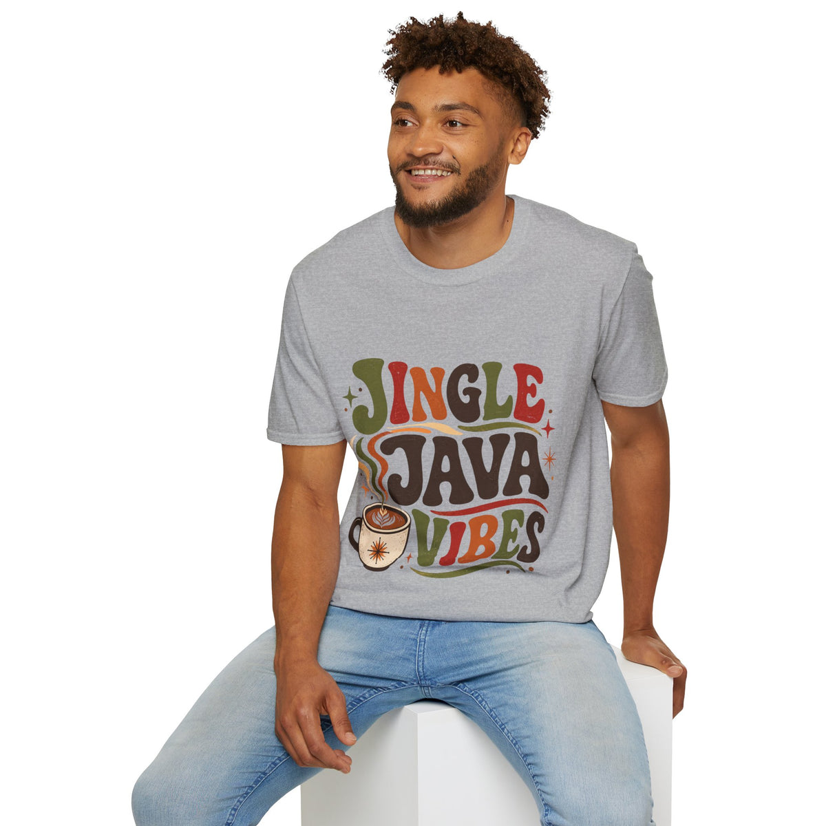 Retro "Jingle Java Vibes" T-Shirt