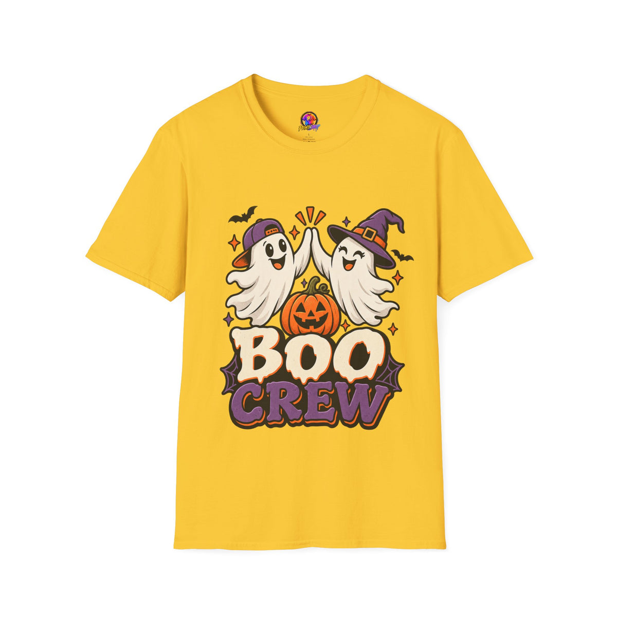 Boo Crew Halloween T-Shirt — Cute Ghosts & Pumpkin Graphic