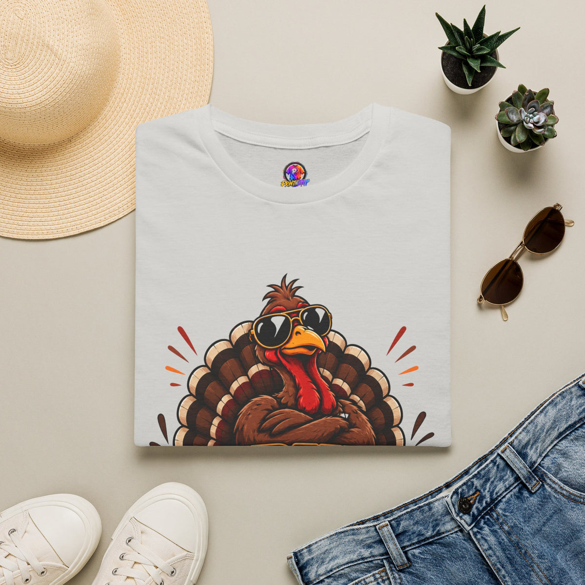 Thanksgiving T-Shirt Turkey With Attitude T-Shirt — Funny Thanksgiving Turkey Graphic Tee