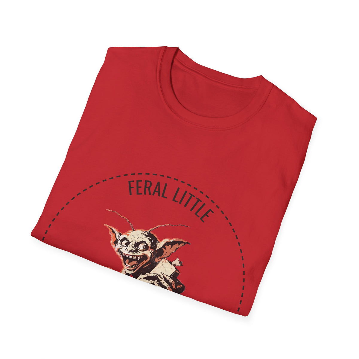"Feral Little Treat Energy" Gremlin Graphic Tee - Funny Ironic Goblin Meme White T-Shirt - Trending Now - September 2026