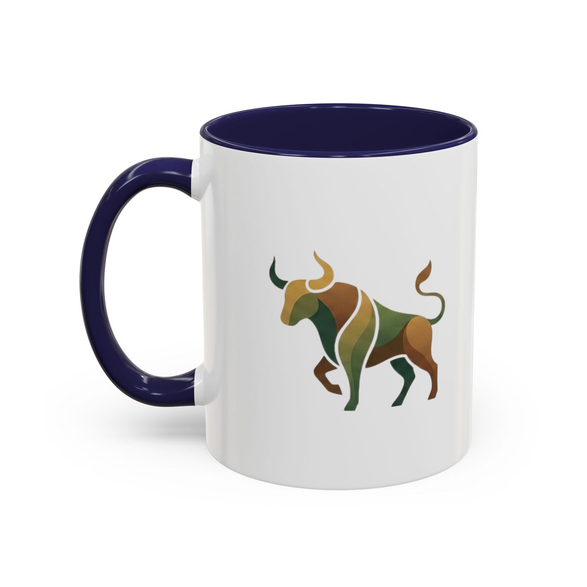 Taurus Geometric Bull Accent Coffee Mug — Taurus Zodiac Gift