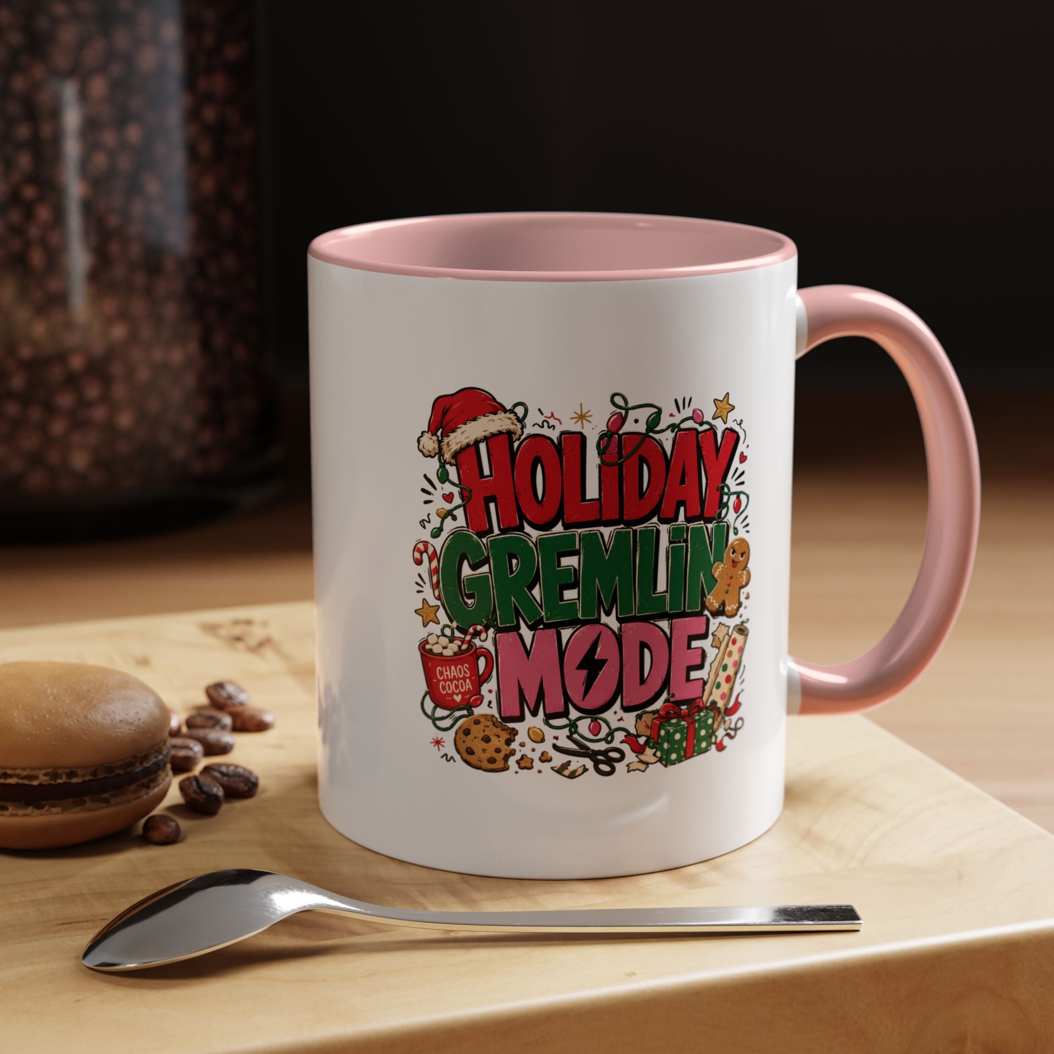 Modern Day Christmas Holiday Gremlin Mode Coffee Mug — Funny Christmas Accent Mug