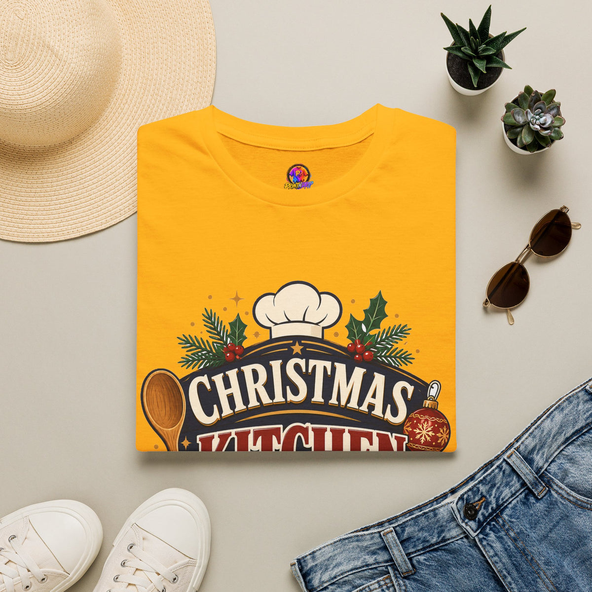 Christmas Kitchen Captain T-Shirt — Festive Holiday Cooking Tee