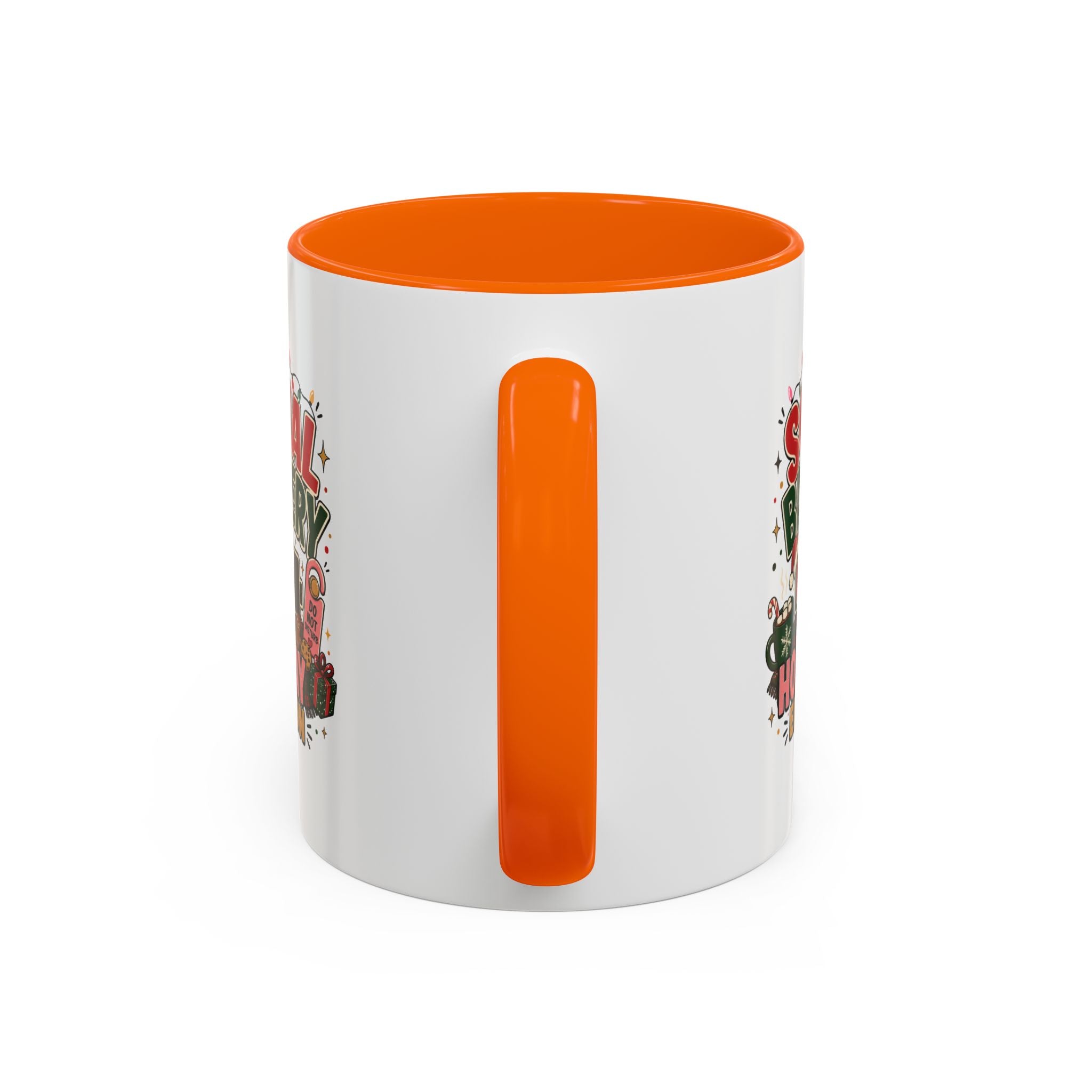 Modern Day Christmas Holiday Coffee Mug - "Social Battery: Holiday Edition" Accent Mug
