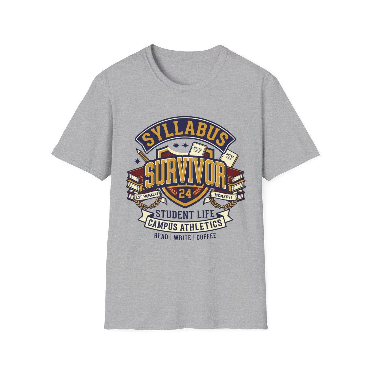 Syllabus Survivor T‑Shirt — College Student Graduation & Back-to-School Tee - Trending Now - August 2026
