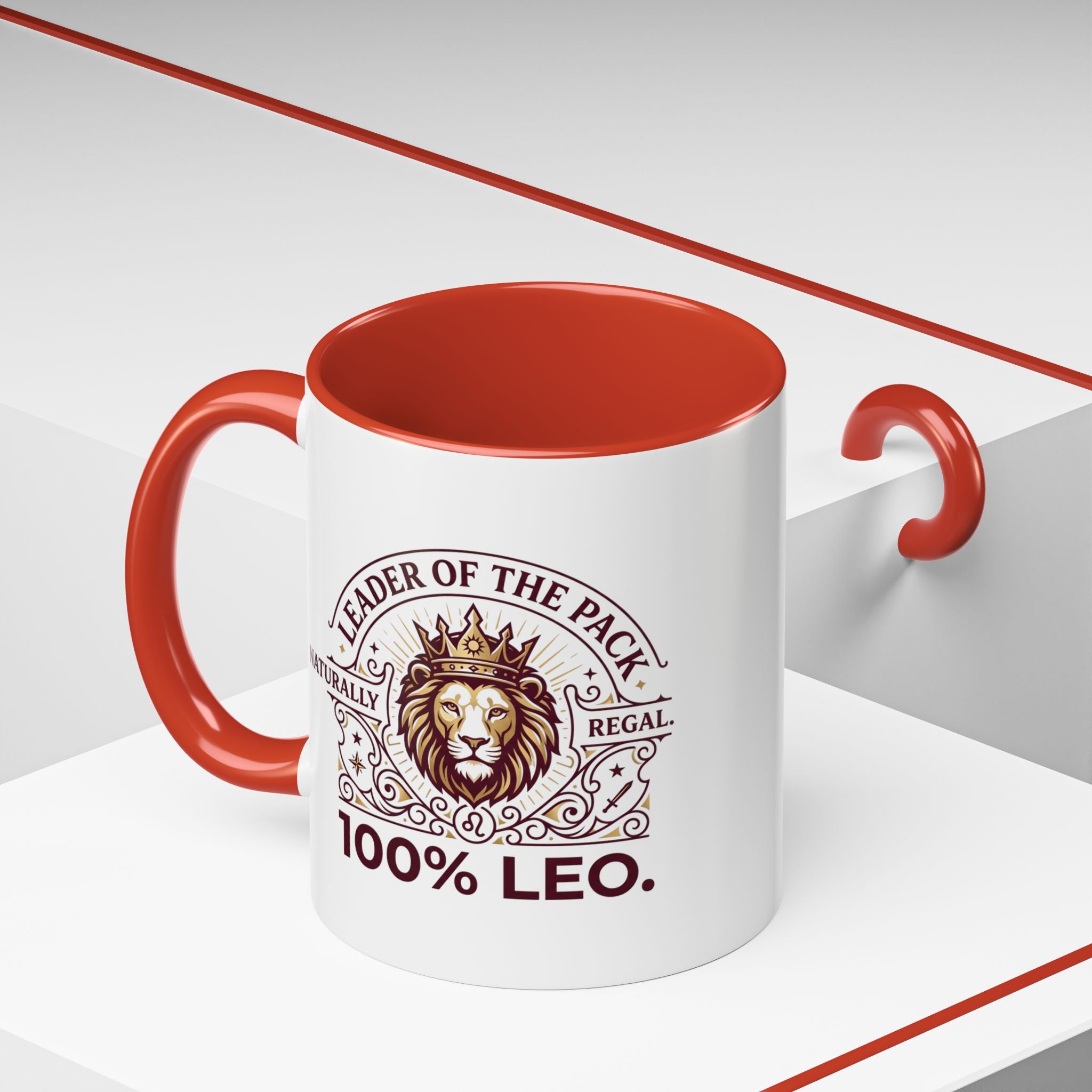 Leo Coffee Mug — 'Leader of the Pack' 100% Leo Zodiac Accent Mug