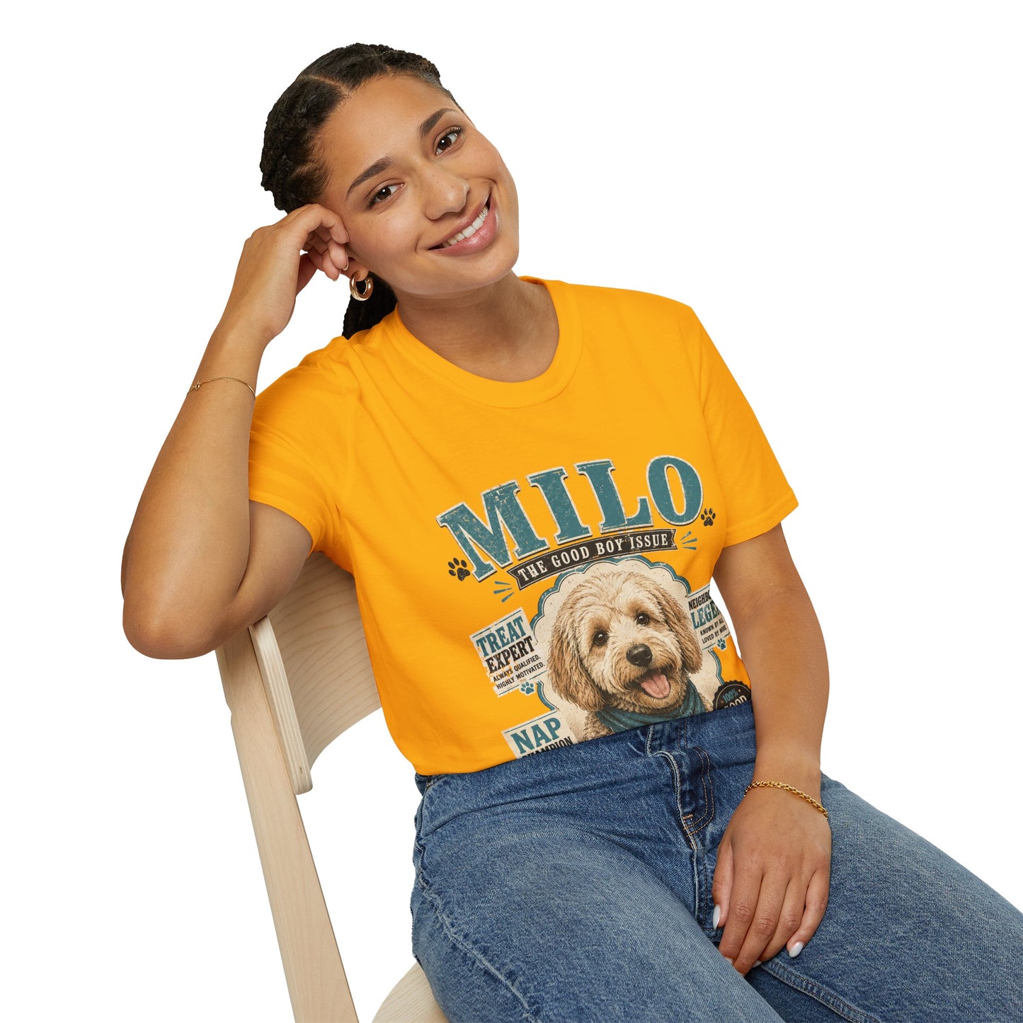 Milo "The Good Boy Issue" Dog Portrait T-Shirt