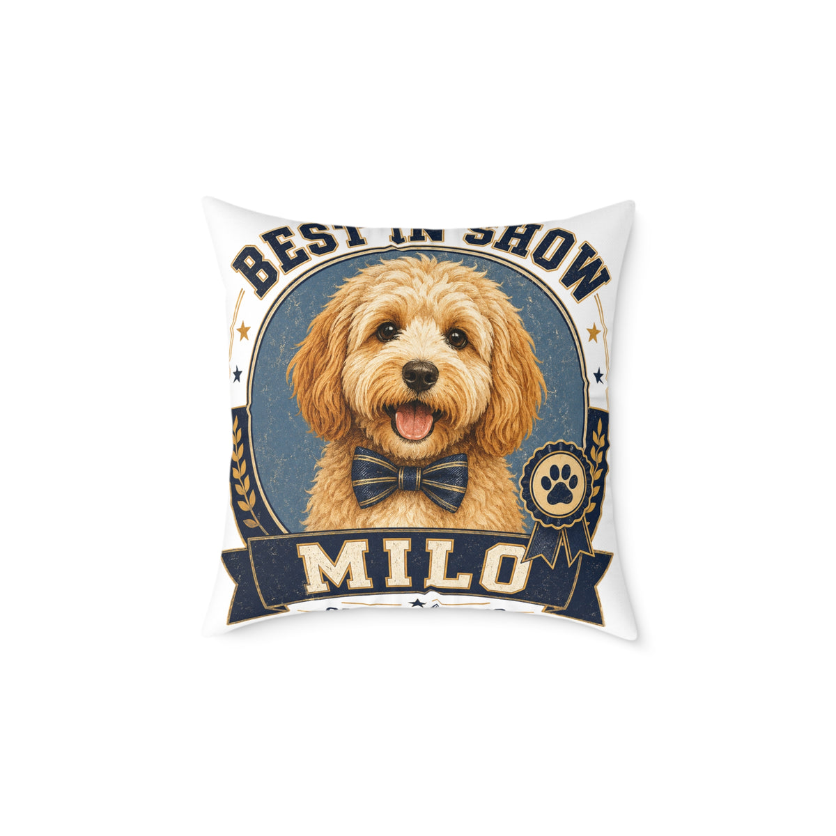 Best in Show Personalized Dog Pillow — Milo Bailey Dog Dad Mom  Milo Custom Pet Throw Pillow