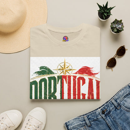 Portugal Vintage Compass T-Shirt — Retro Portuguese Flag Travel Tee