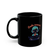 Virgo Zodiac Mug — "Looks Innocent, Judges Silently" Black Coffee Cup