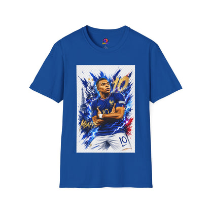France Mbappé Soccer T-Shirt — #10 Blue Action Portrait Tee