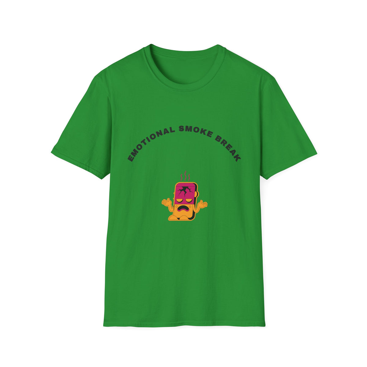 T-Shirt — “Emotional Smoke Break” Funny Cartoon Cigarette Character Tee - Trending Now - September 2026