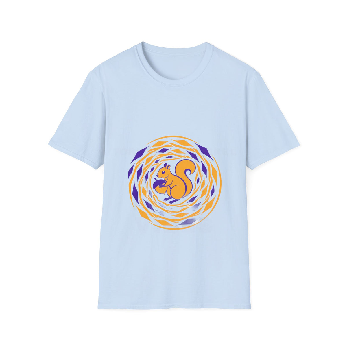 Squirrel Swirl Graphic T-Shirt — Playful Orange & Purple Nature Tee - Trending Now - September 2026