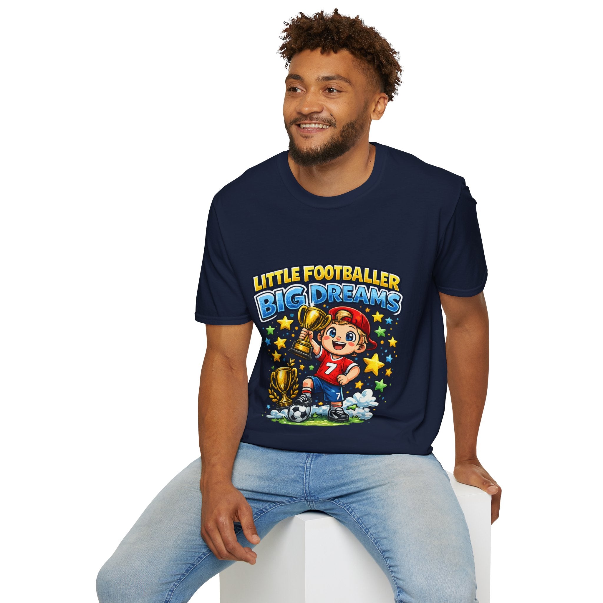 Kids Football T‑Shirt — "Little Footballer Big Dreams" Graphic Tee