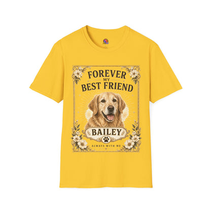 Forever My Best Friend Dog T-Shirt — Personalized Golden Retriever Tribute