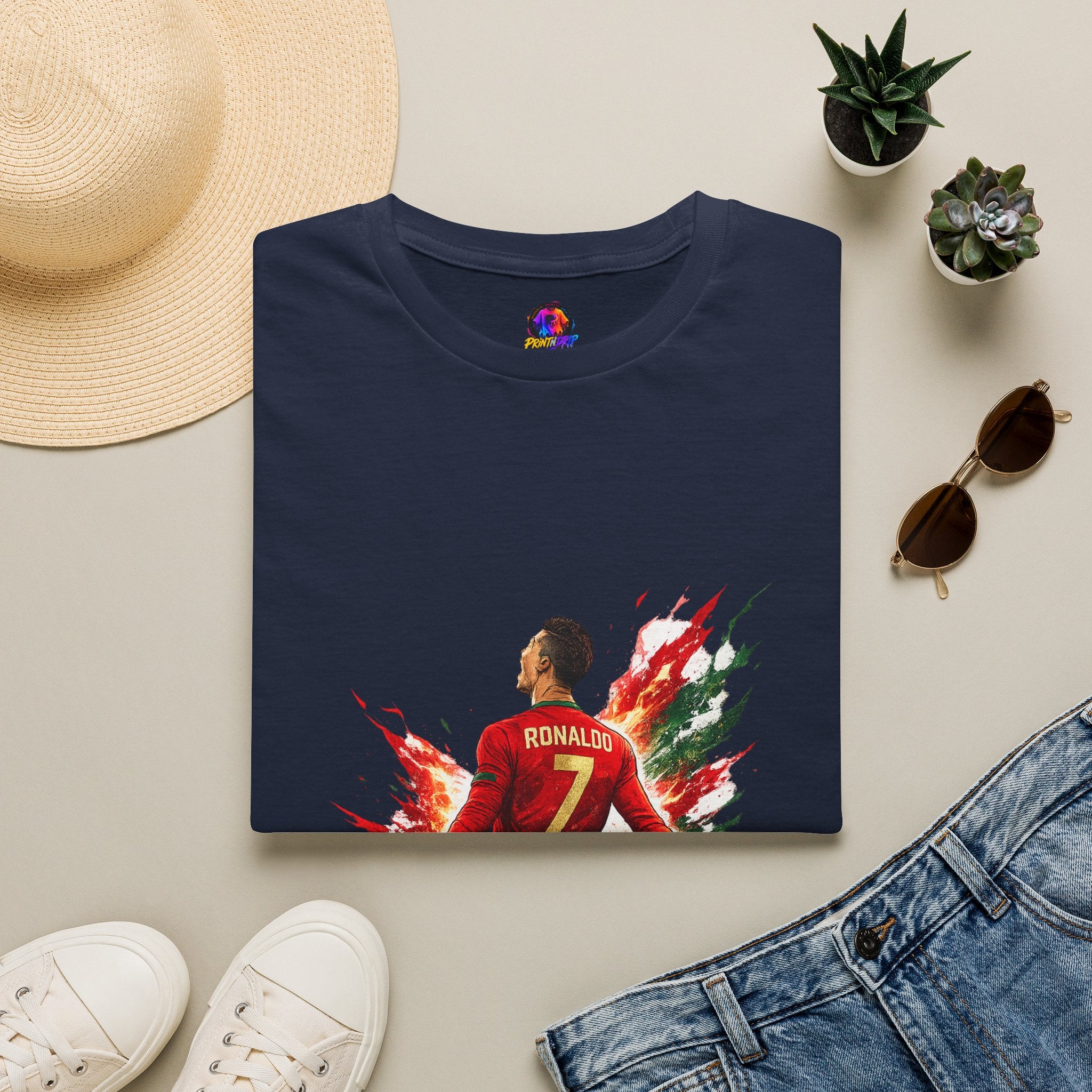 Portugal Soccer Player #7 Graphic T‑Shirt — Dynamic Portugal Fan Tee