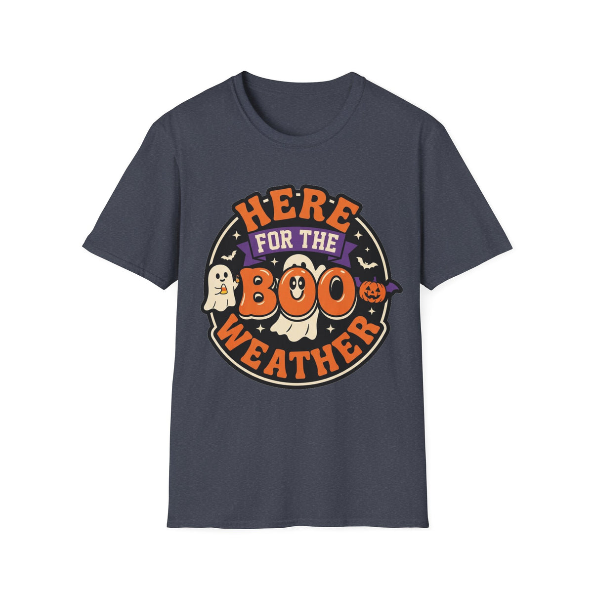 Halloween 'Here for the Boo Weather' T-Shirt - Trending Now - August 2026