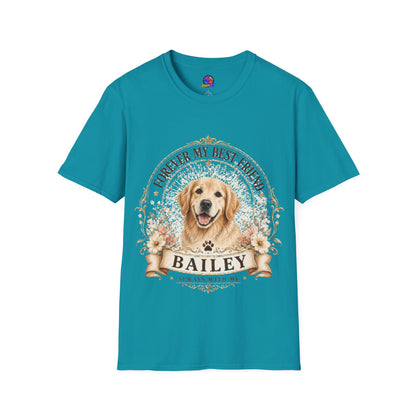 Forever My Best Friend Dog T-Shirt — Personalized Pet Name Golden Retriever Tee