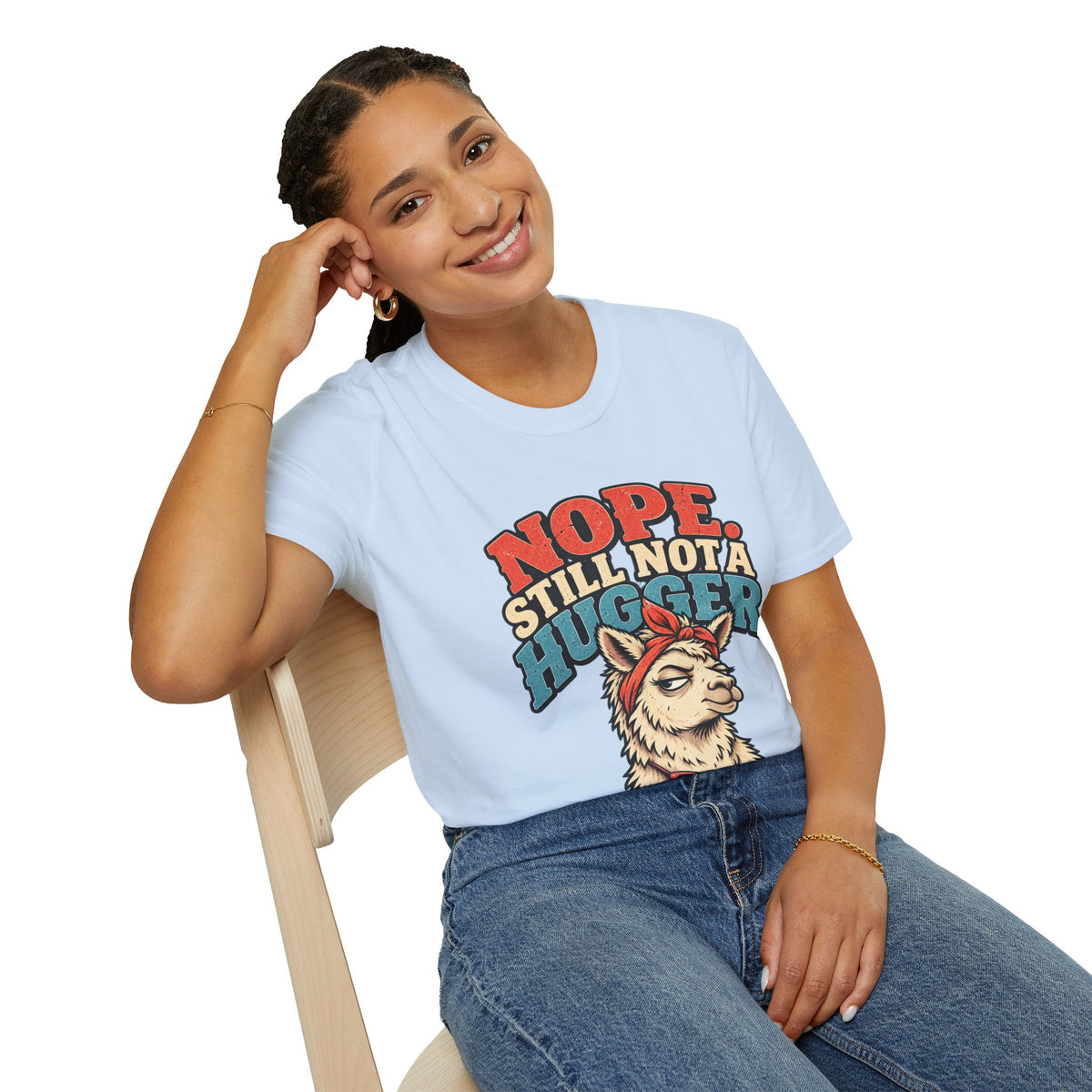 Funny And Witty Nope Still Not a Hugger Llama T-Shirt
