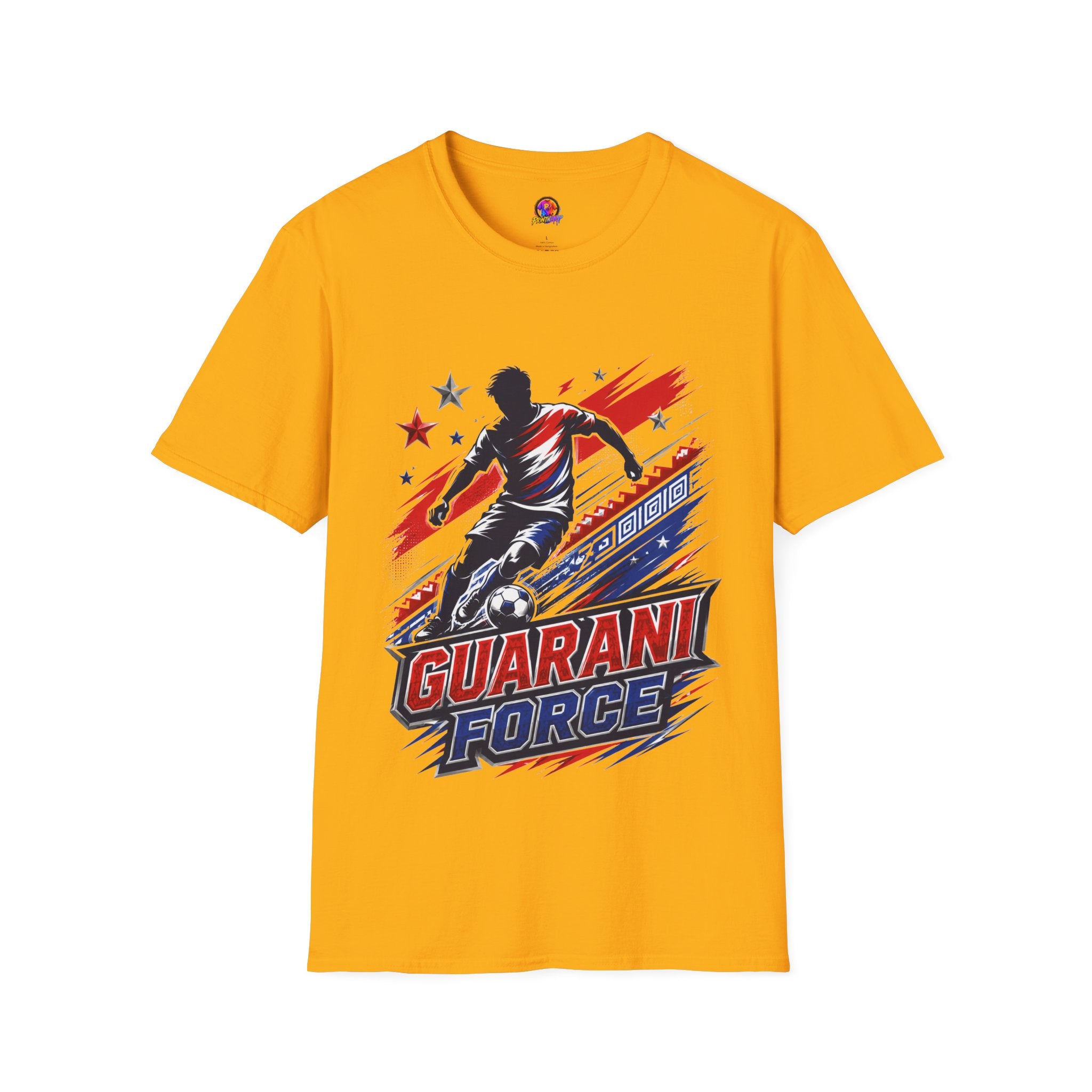 Paraguay Guarani Force Soccer T-Shirt — Red, White & Blue Futbol Fan Tee