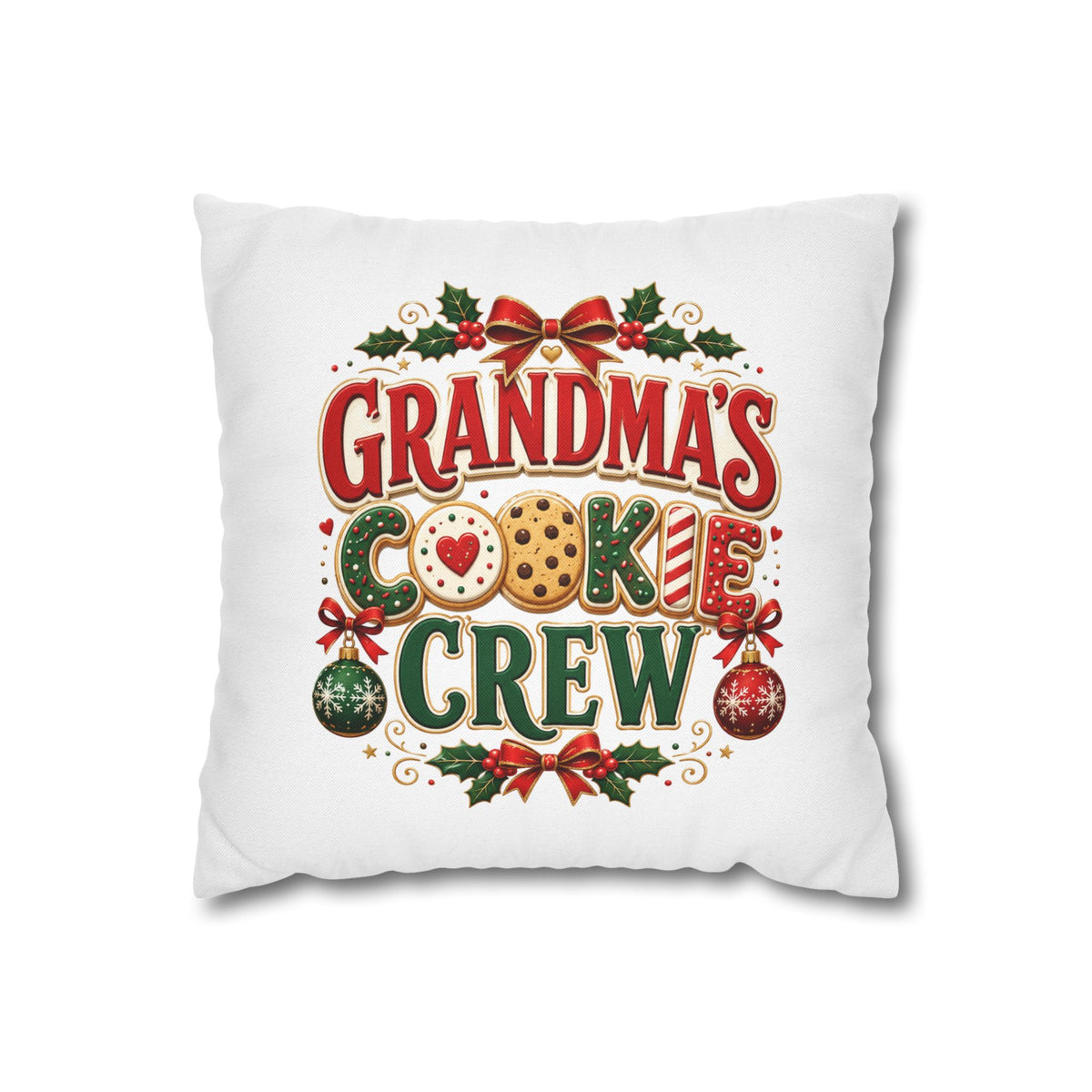 Grandma's Cookie Crew Christmas Pillowcase