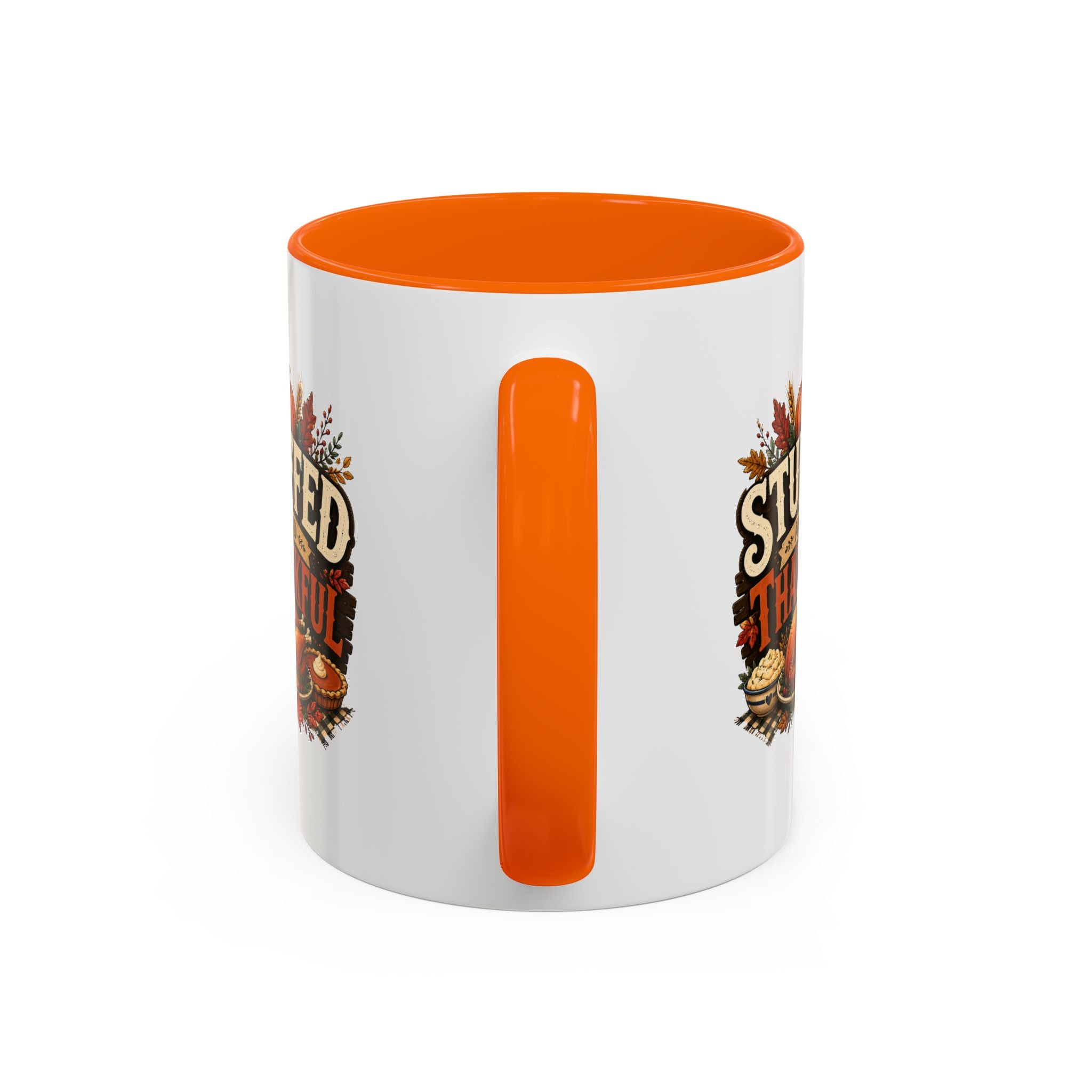 Thanksgiving Mug Stuffed and Thankful Coffee Mug — Thanksgiving Fall Holiday Kitchen Gift