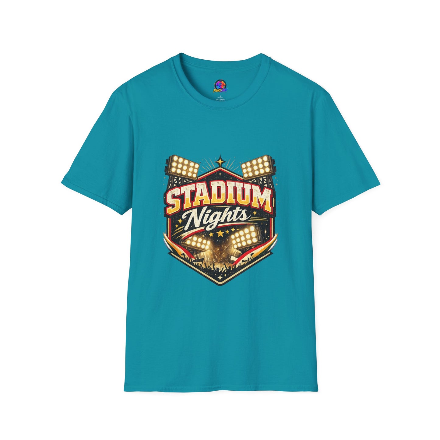 Stadium Nights T-Shirt — Vintage Sports Lights Graphic Tee
