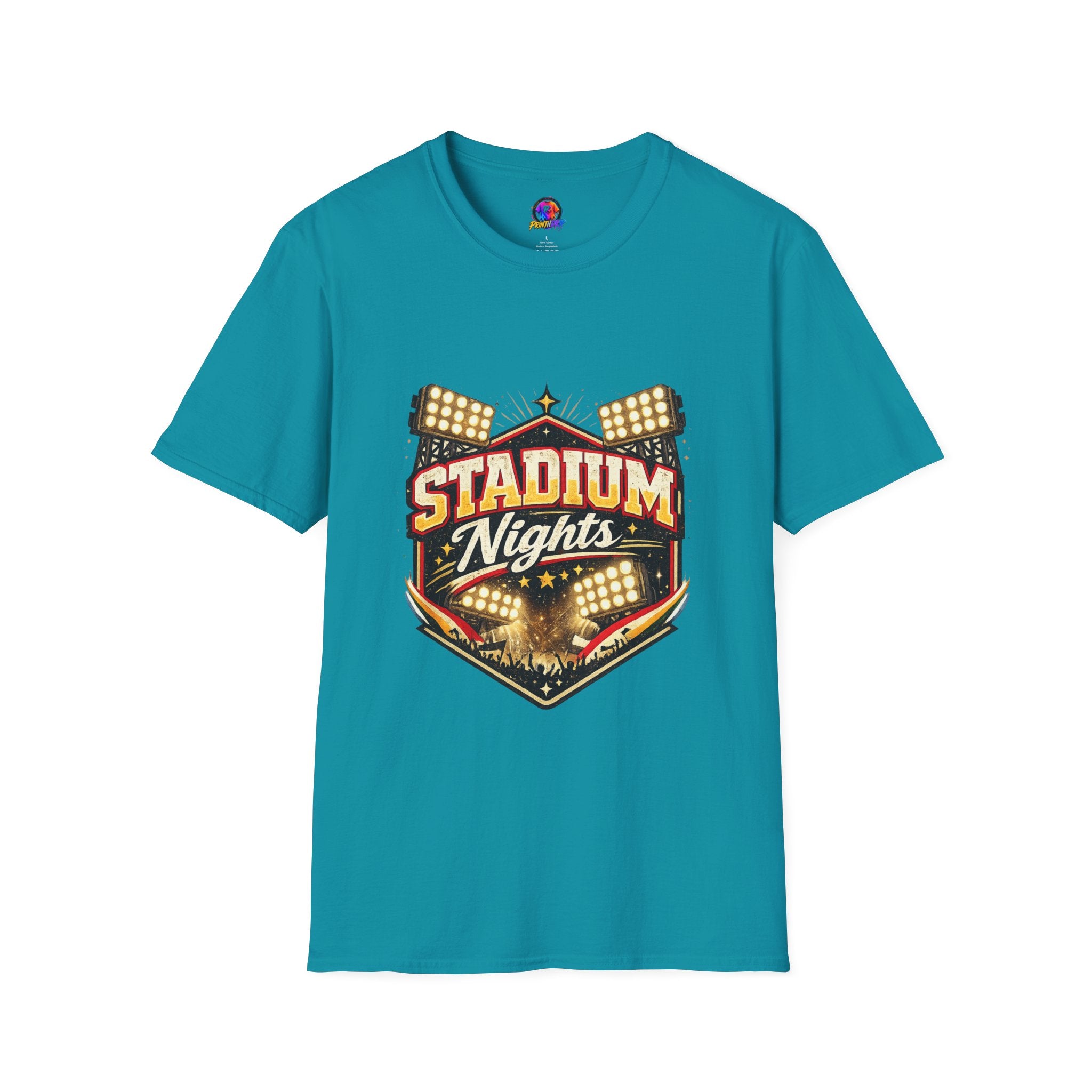 Stadium Nights T-Shirt — Vintage Sports Lights Graphic Tee