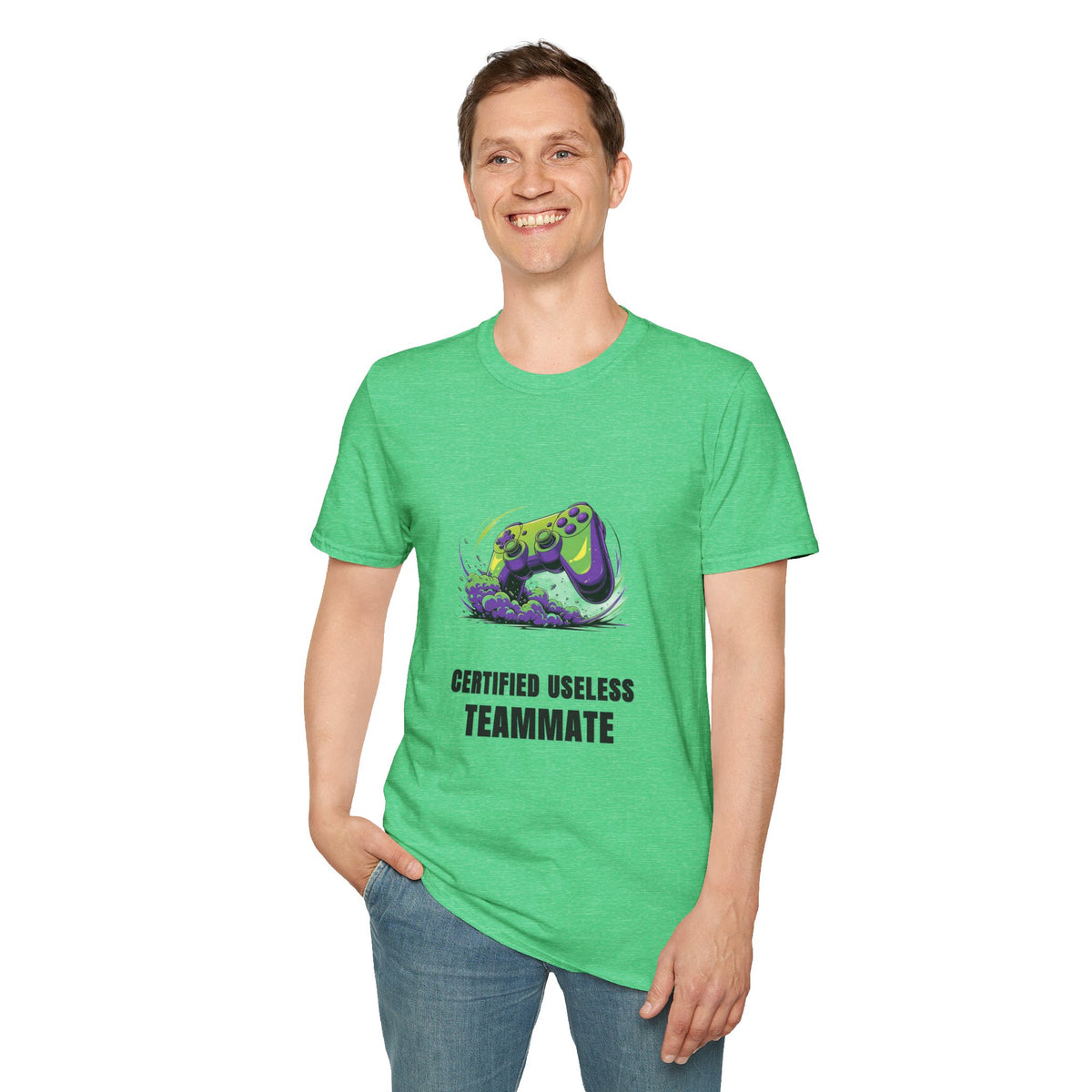 Gaming T-Shirt — "Certified Useless Teammate" Controller Graphic - Trending Now - August 2026