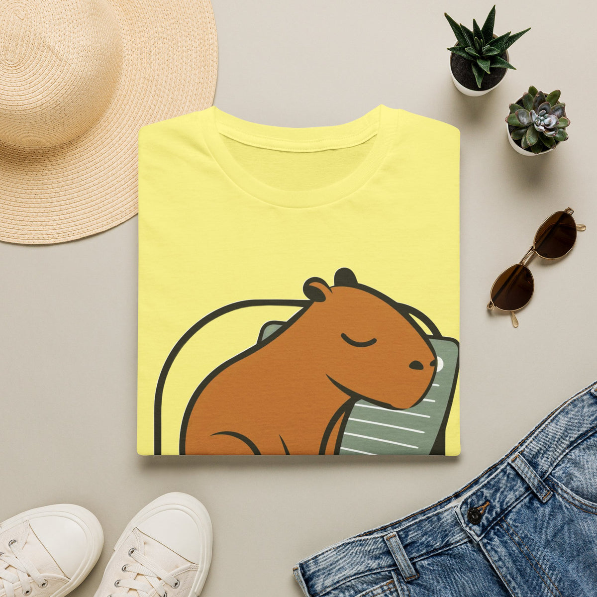 Capybara Nap T-Shirt — Cute Relaxed Capybara Illustration Tee - Trending Now - August 2026