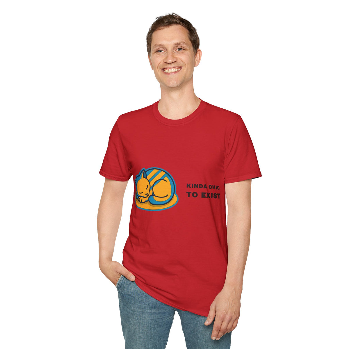 Cat Nap T‑Shirt - 'Kinda Okay To Exist' Cute Sleeping Cat Graphic Tee - Trending Now - September 2026