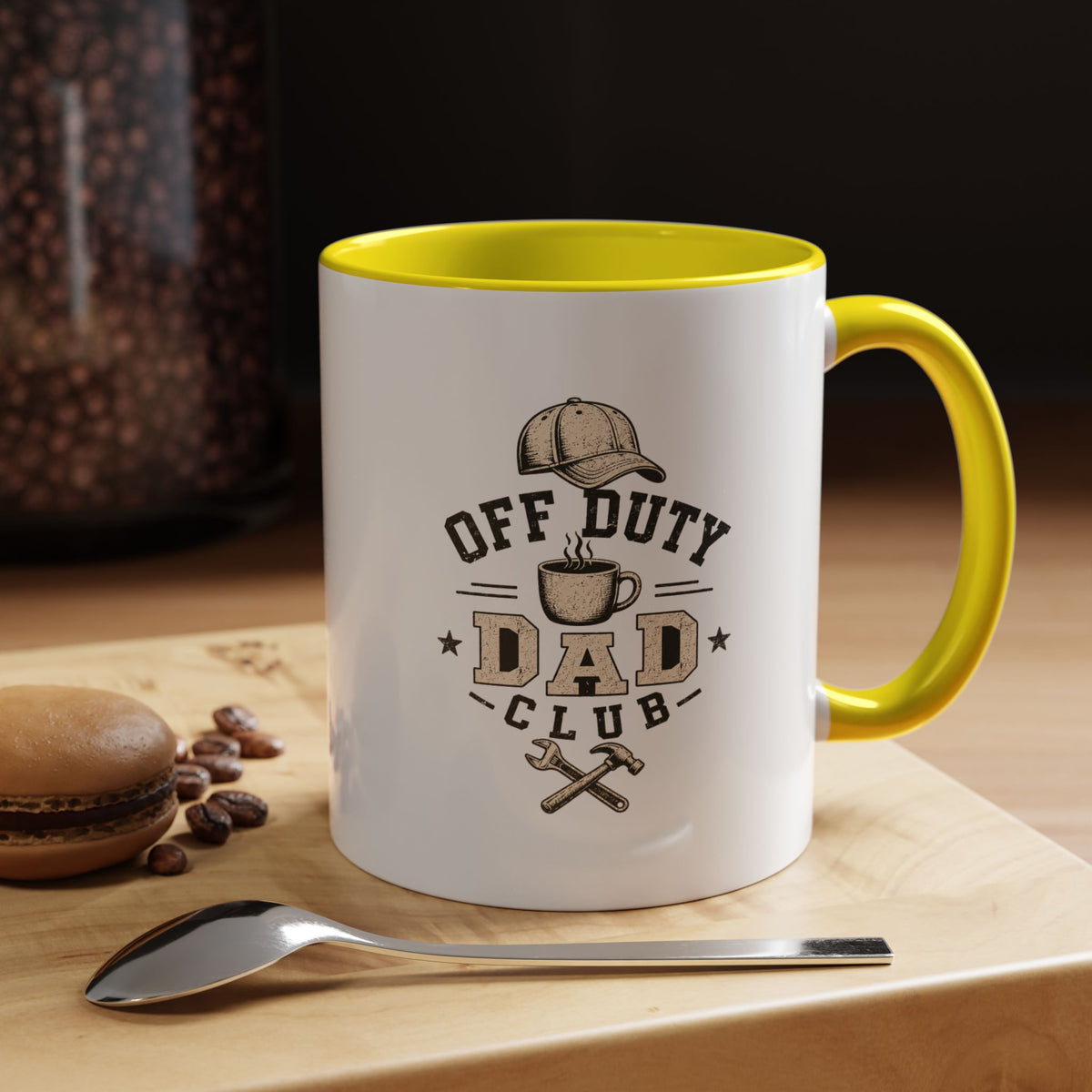 Milo Bailey Dog Dad Mom Off Duty Dad Club Coffee Mug — Funny Father’s Day Accent Mug