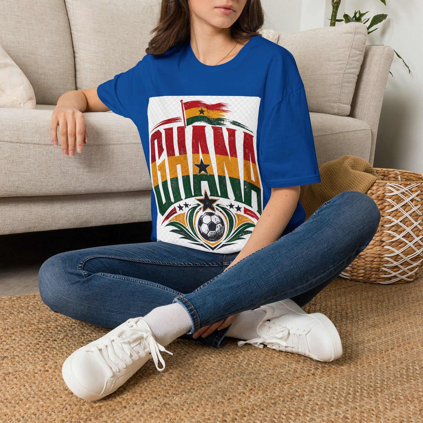 Ghana Flag Soccer T-Shirt — Retro Ghana Pride Football Tee