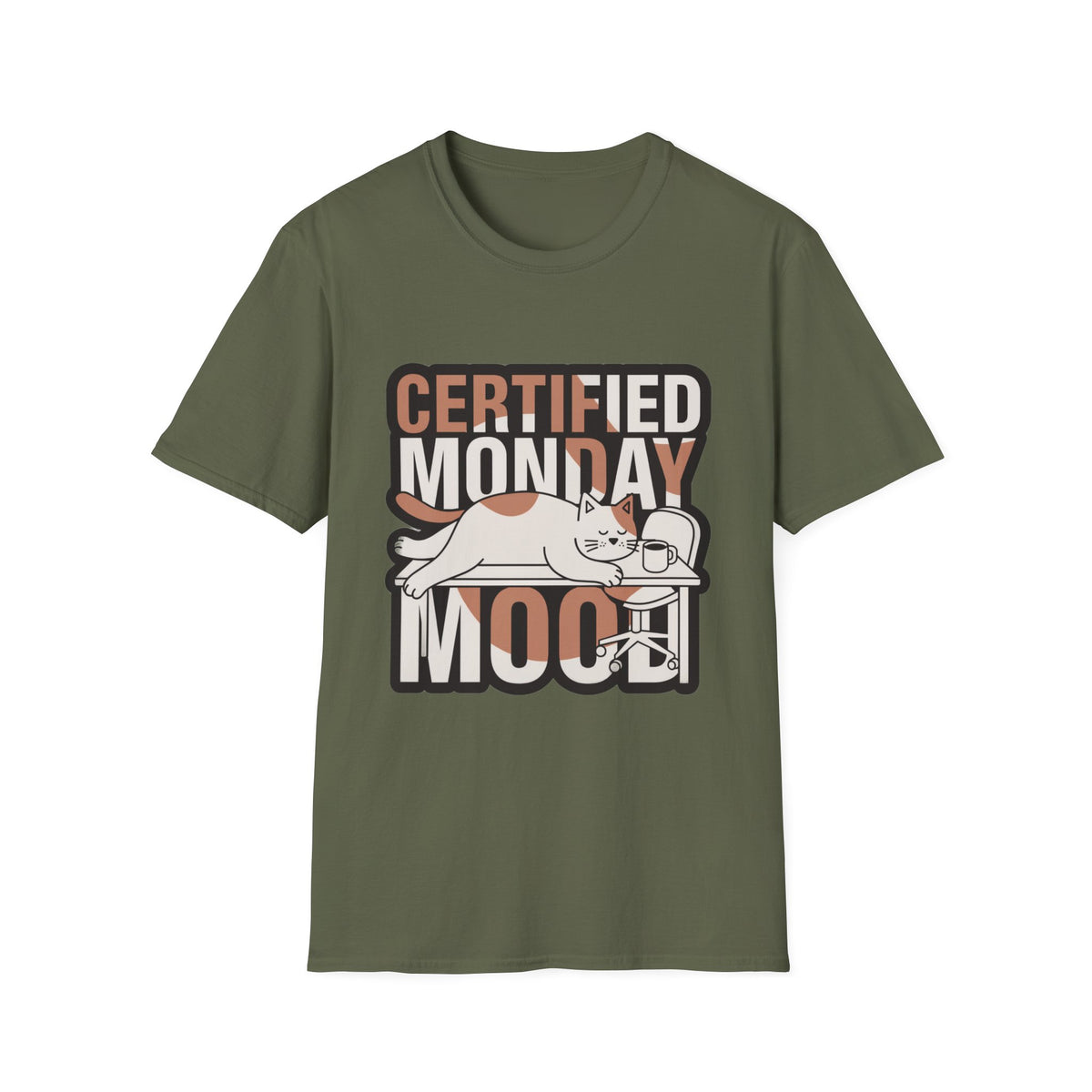 Certified Monday Mood T-Shirt — Funny Cat Graphic Tee - Trending Now - August 2026