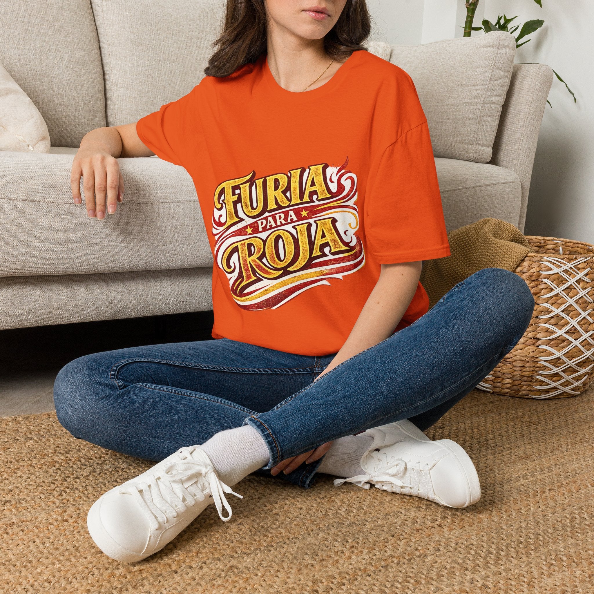 Spain Furia Para Roja T-Shirt — Vintage Flame Spanish Pride Soccer Tee