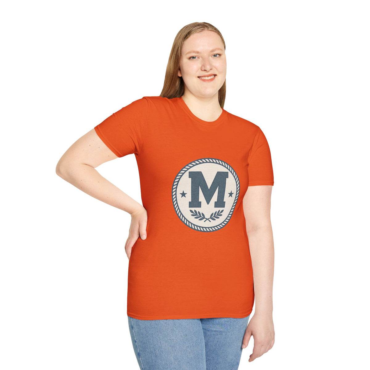 Monogram M Crest T‑Shirt — Vintage Initial Logo Tee - Trending Now - August 2026