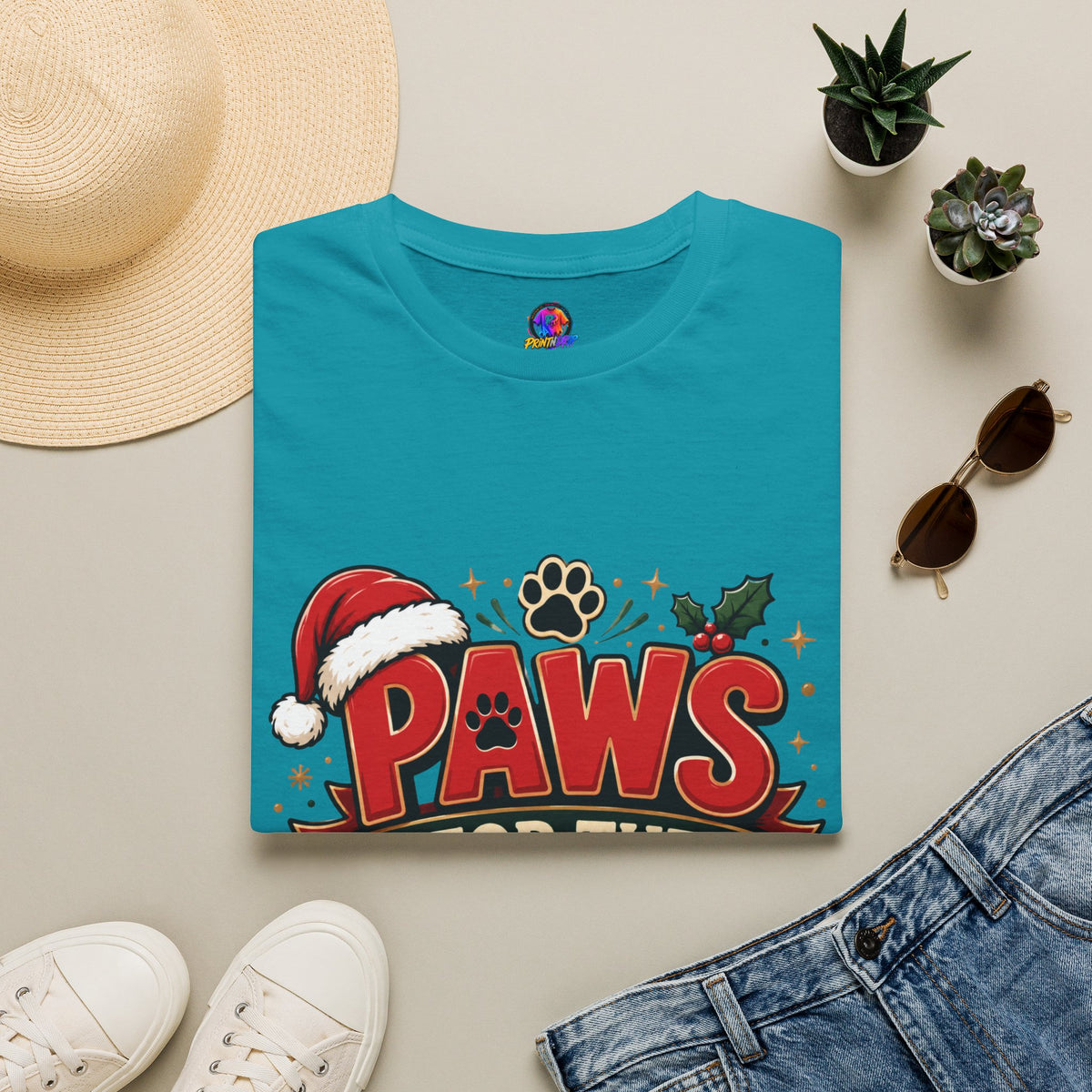Paws for the Holidays T-Shirt — Festive Christmas Pet Lover Tee