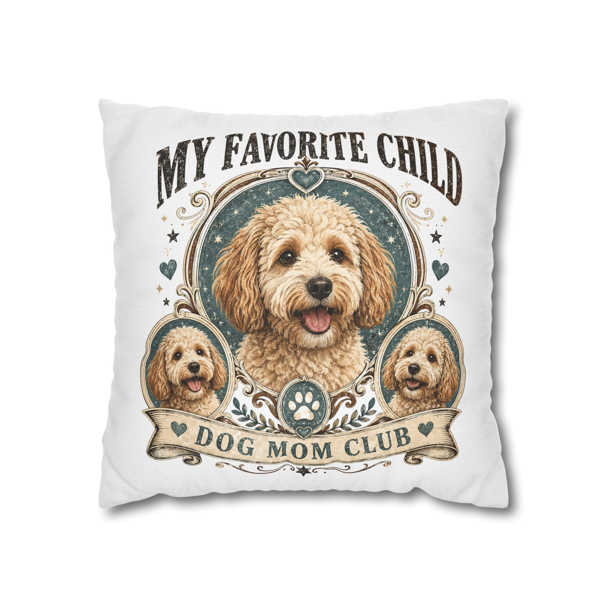 My Favorite Child Dog Mom Club Pillowcase Milo Bailey Dog Dad Mom – Cute Goldendoodle Decorative Pillow Cover