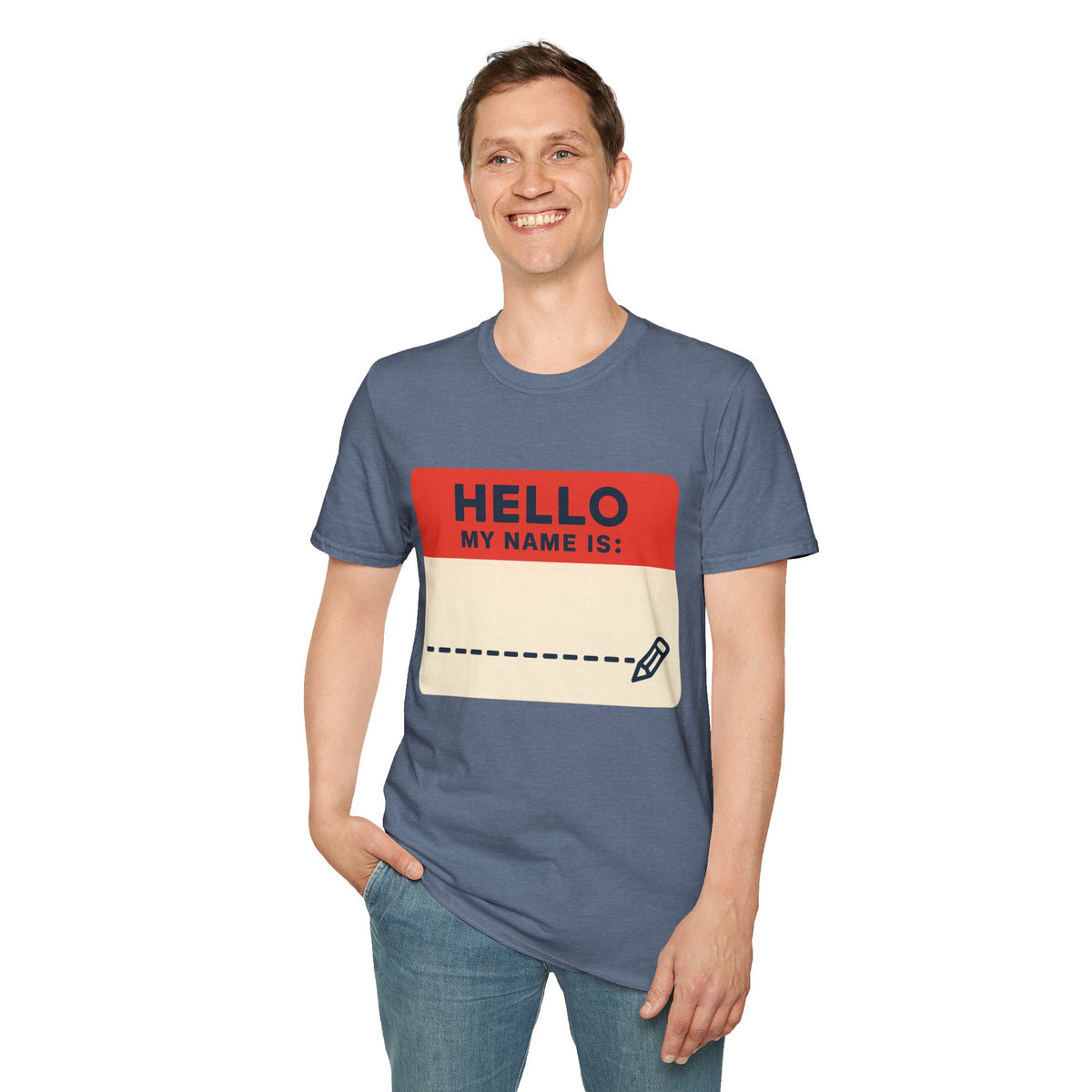 Hello My Name Is Name Tag T-Shirt — Funny Novelty Graphic Tee - Trending Now - August 2026