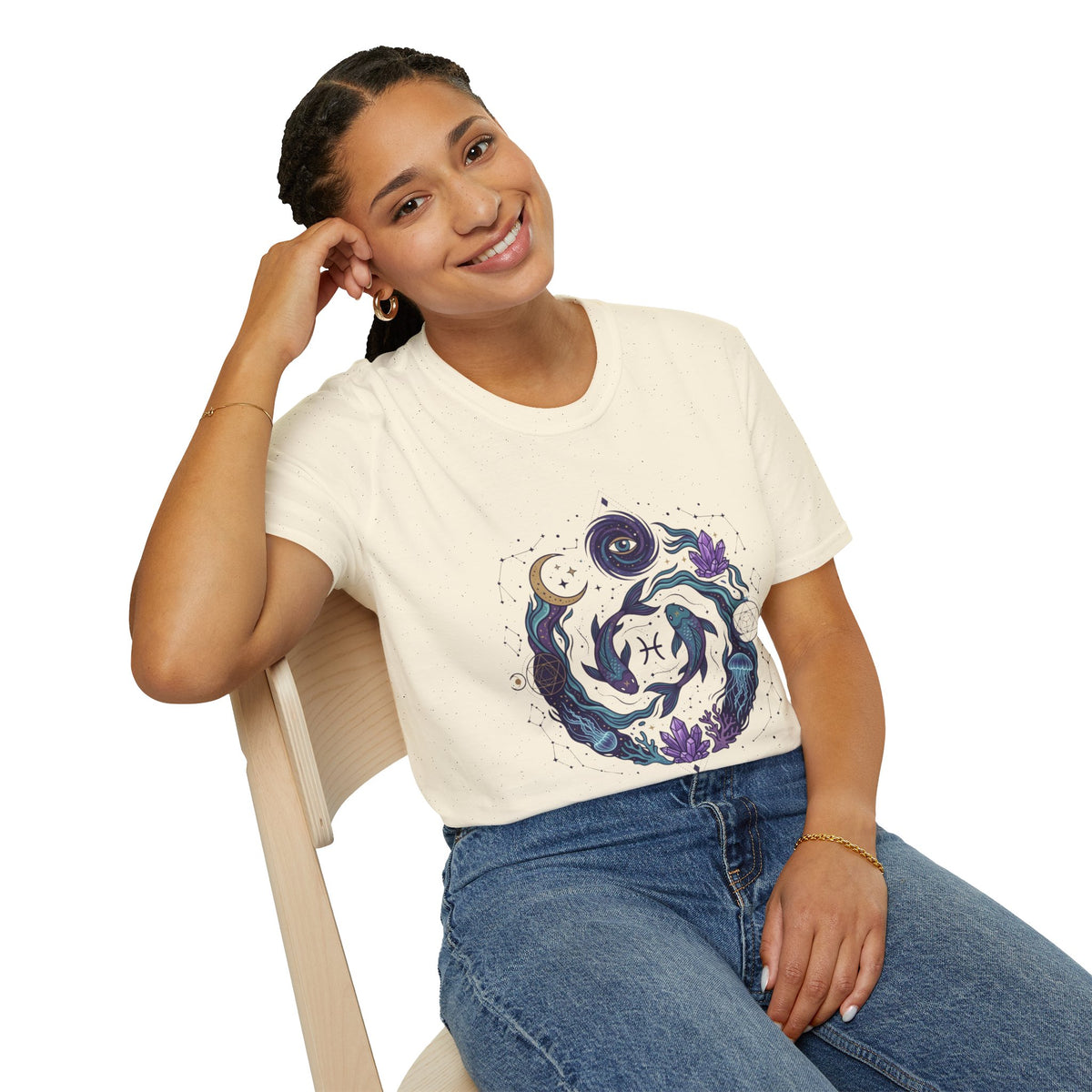 Pisces Mystic Vibes T-Shirt — Astrology Zodiac Tee with 'My vibe is mystical'