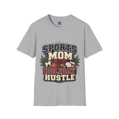 Sports Mom T‑Shirt — "Holiday Hustle" Athletic Mom Tee