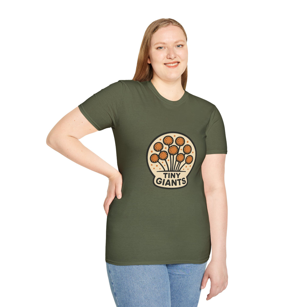 Tiny Giants Mushroom T-Shirt — Vintage Psychedelic Fungi Graphic Tee
