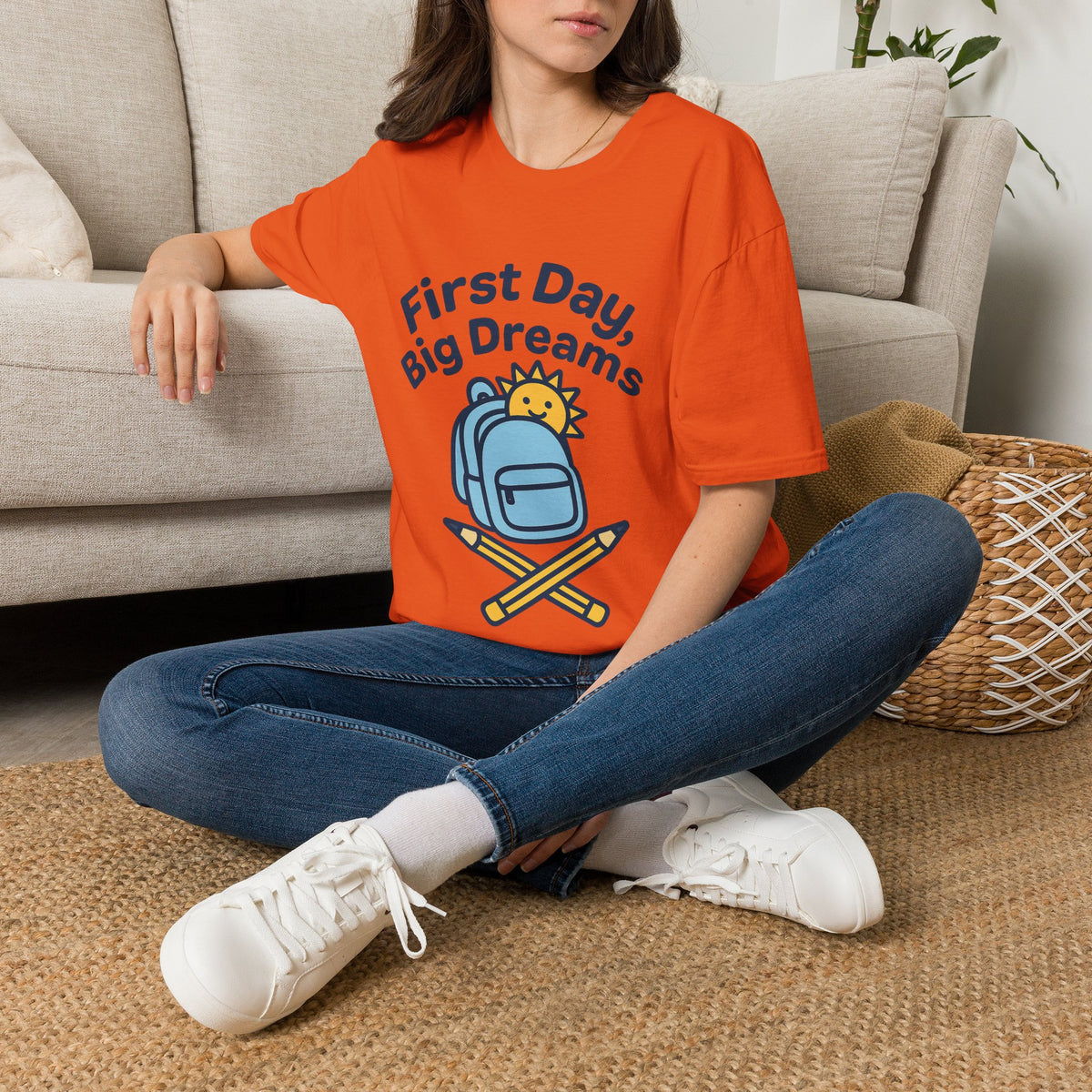 First Day Big Dreams T-Shirt — Cute Backpack & Pencil Back-to-School Tee - Trending Now - August 2026