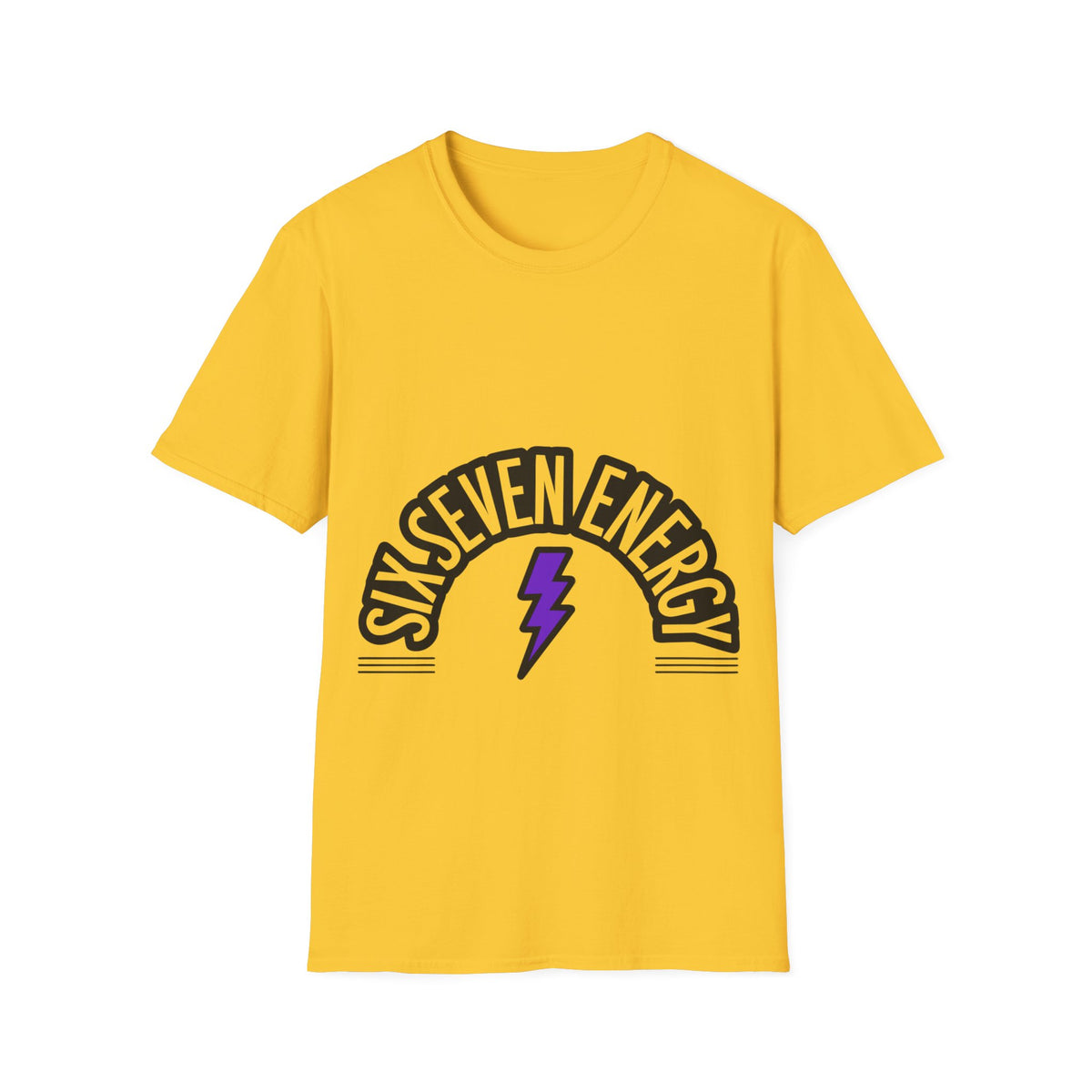Six Seven Energy Retro Lightning Tee - Bold Slogan Punk Rock Graphic T-Shirt - Trending Now - September 2026