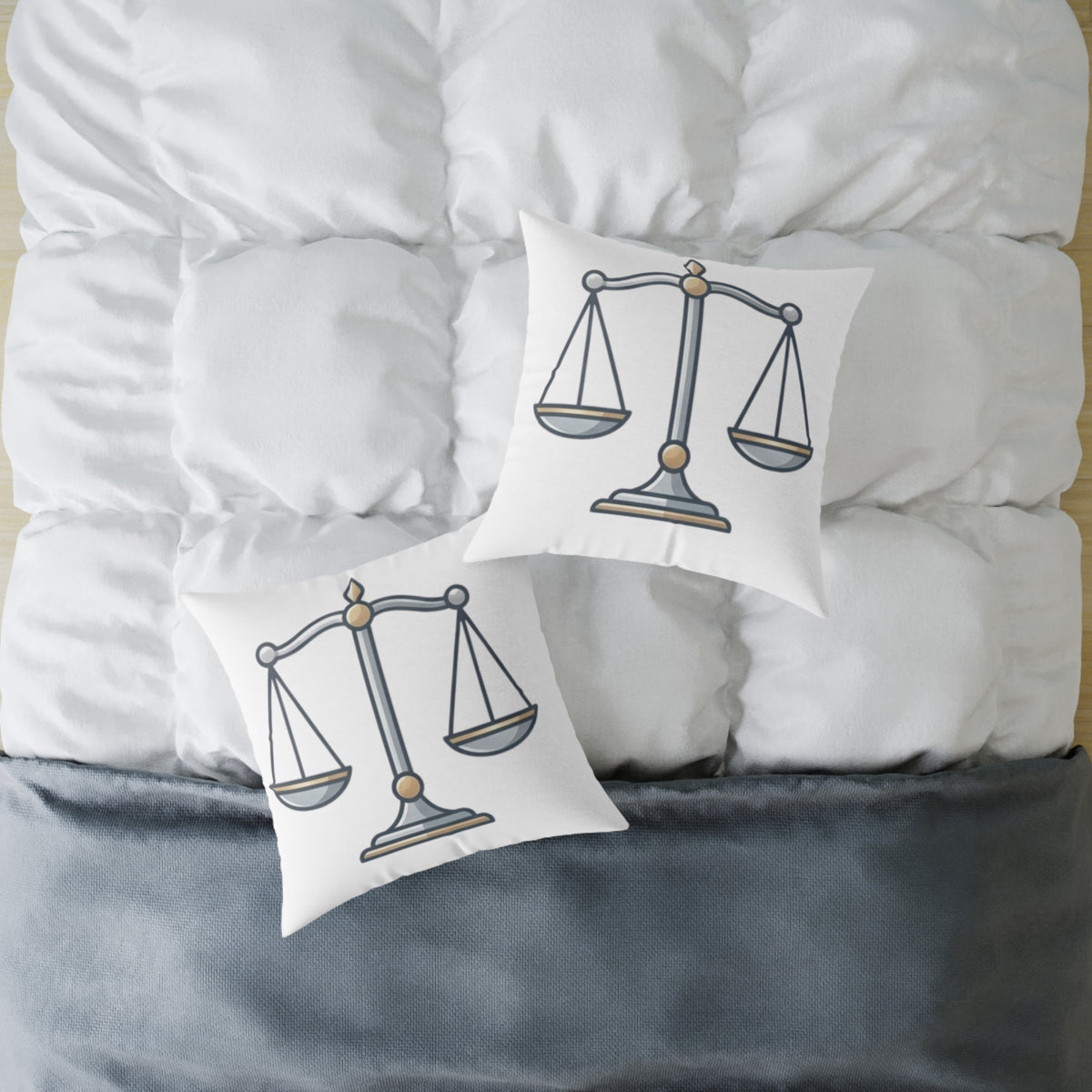 Balance Zodiac Libra Astrological Square Poly Canvas Pillow