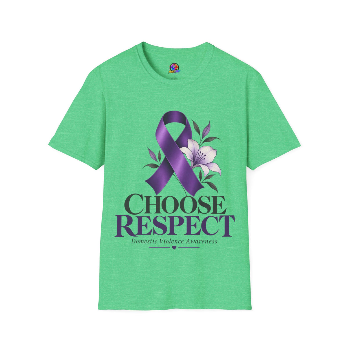Choose Respect Purple Ribbon T‑Shirt — Domestic Violence Awareness Tee