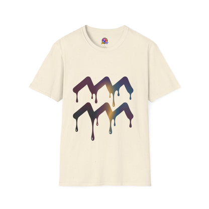 Dripping Mountain Graphic Tee — Vaporwave Sunset T-Shirt