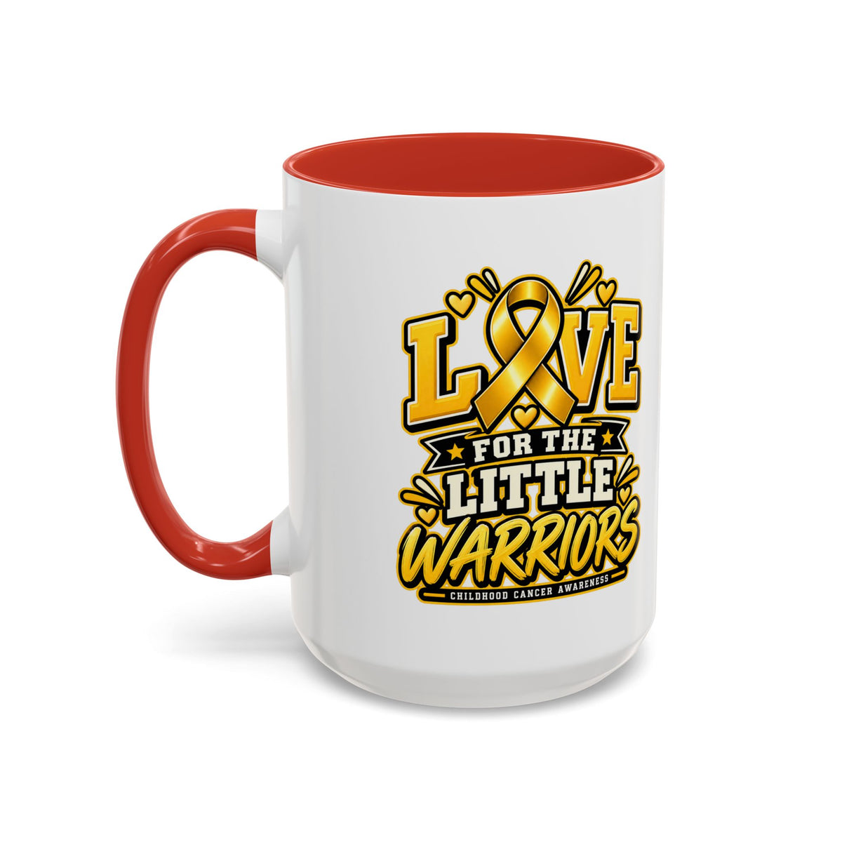 Coffee Mug — "Love for the Little Warriors" Childhood Cancer Awareness Accent Mug