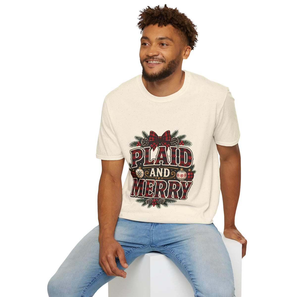 Plaid and Merry Christmas T-Shirt