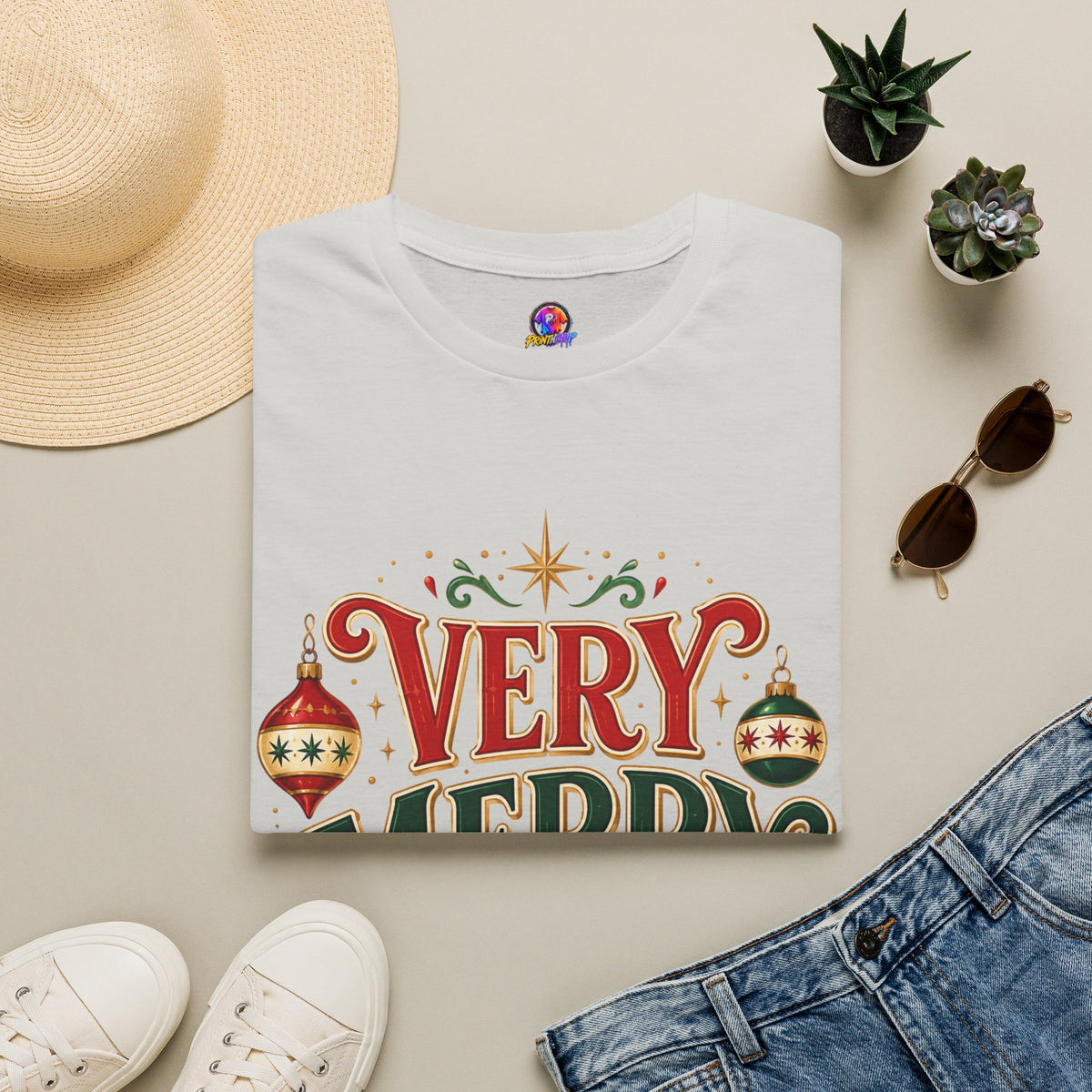 Very Merry Club T-Shirt — Festive Christmas Holiday Tee